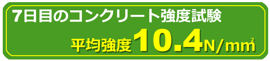 外気温マイナス10度での給熱養生7日目のコンクリート強度