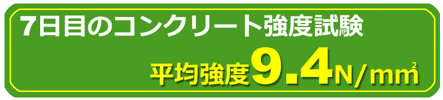 外気温マイナス20度での給熱養生7日目のコンクリート強度